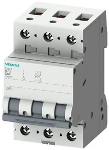 Disjuntor 5SL1 363-7MB Curva C 63A Monopolar 3KA 380/200VCA Siemens