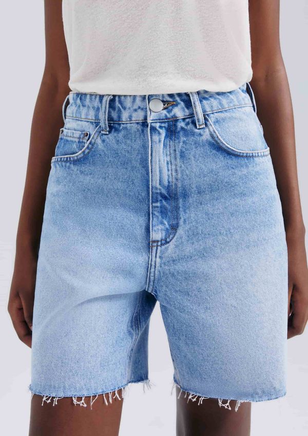 Bermuda Jeans Feminina Barra A Fio - Azul 040