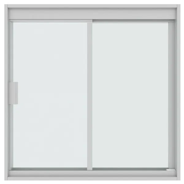 Janela De Correr Blinglass Em Alumínio Branco Vidro Incolor 100x100cm 2 Folhas (MP)