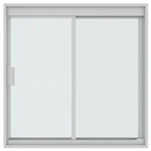 Janela De Correr Blinglass Em Alumínio Branco Vidro Incolor 100x100cm 2 Folhas (MP)