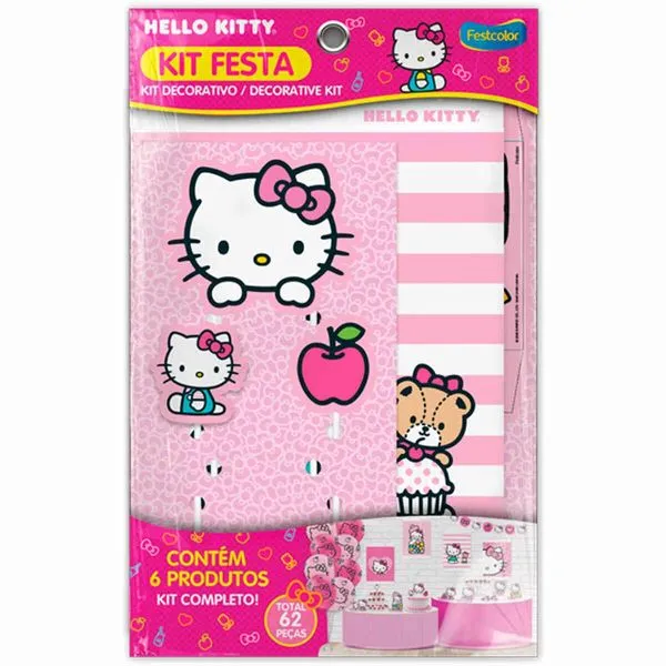 Kit Festcolor Festa Hello Kitty Rosa (MP)