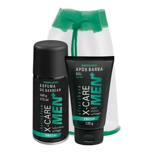 Kit Barba X-Care Men Fresh Espuma de Barbear 160g + Gel Após Barba 120g