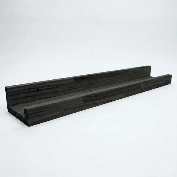 Prateleira de Parede Tipo Calha 90CM Madeira Pinus Fixação Parafuso Organizador Preto Artfactory Design Prateleira de Parede Calha 90CM Madeira Pinus Parafuso Preto Artfactory Design