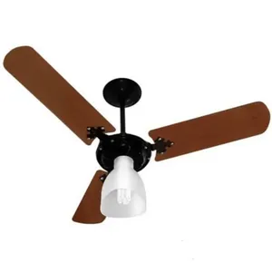 Ventilador de Teto New Delta Light com 3 Pás Preto Mogno 110 Volts - 383119 - VENTI DELTA