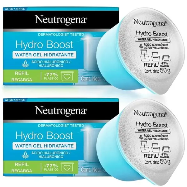 Kit Hidratante Facial Neutrogena Hydro Boost Water Gel Refil 50g - 2 Unidades