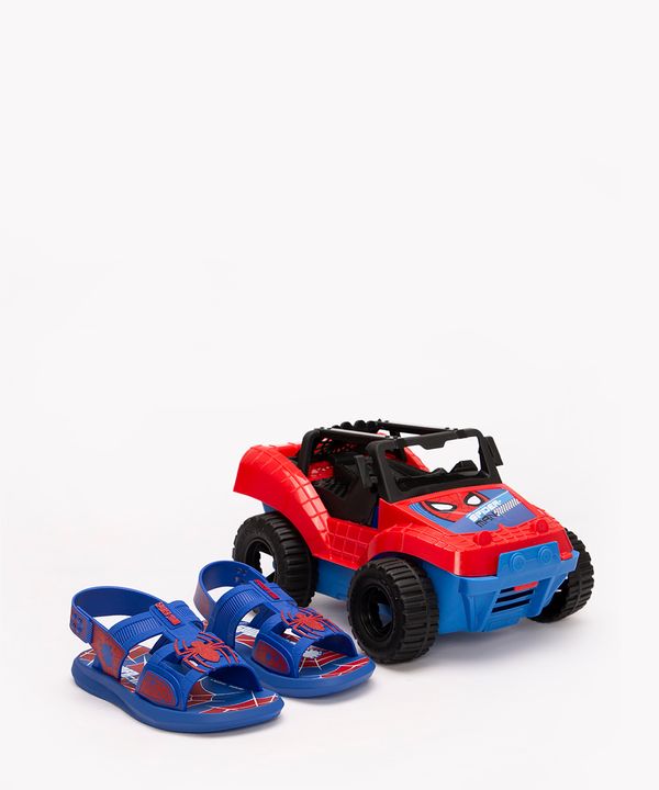 sandália infantil homem aranha com carro grendene azul 29