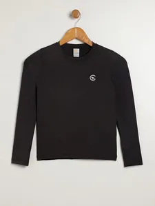 Blusa com Proteção UV Juvenil Para Menina - PRETO 16