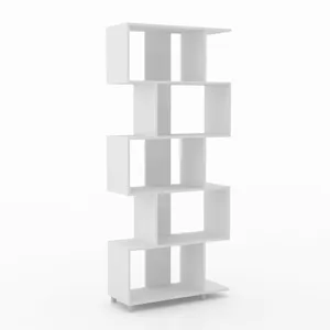 Estante Retrô Regular, 5 Nichos, MDP - Móvel Bento ESM209 Branco