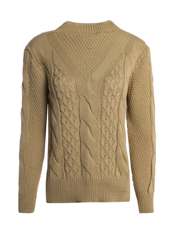 Blusão Tricot Gola Alta Feminino AREIA G