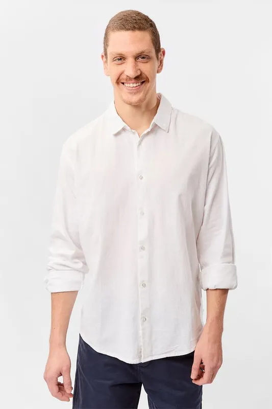 Camisa Linho Premium Branca BRANCA/G