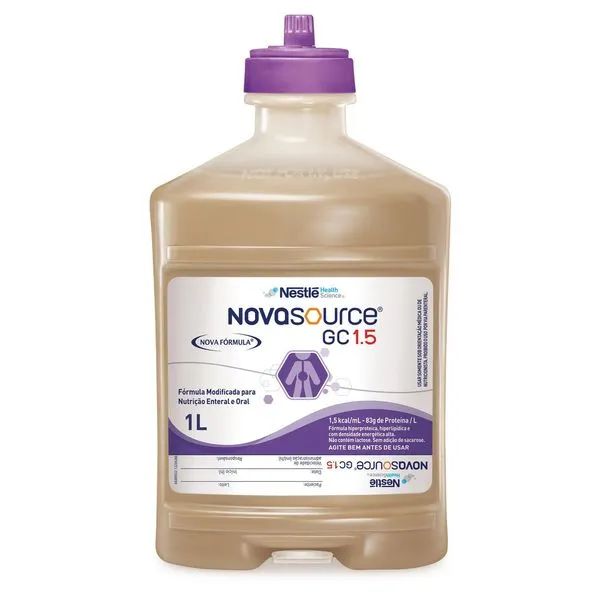 Nutrição Enteral Nestlé Novasource Gc 1.5 Baunilha Sistema Fechado 1L