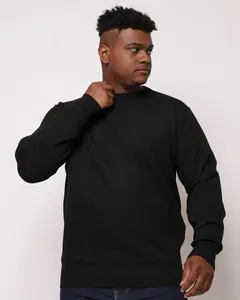 Suéter Plus Size Masculino Texturizado Preto G2