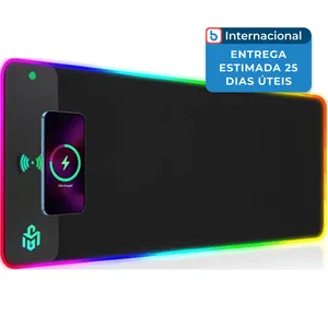 Mousepad GIM com Carregamento Sem Fio RGB 15W Preto A-MBI