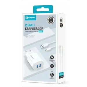 Carregador De Parede Sumexr Cabo Micro USB SX FC58 V8 1 Unidade