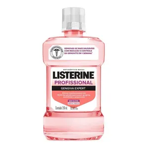 Enxaguante Bucal Listerine Profissional Gengiva Expert Zero Álcool Menta Fresca 250ml