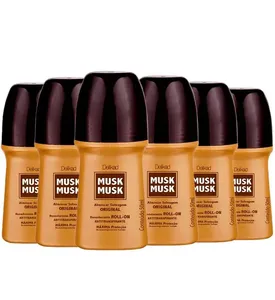 Kit Desodorante Roll On Musk Delikad 50ml - 6 Unidades