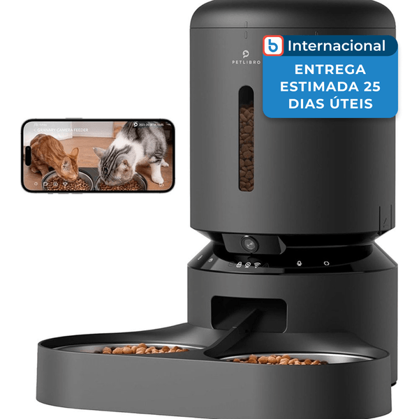 Alimentador Automático com Câmera Petlibro Pet 5L Preto A-MBI