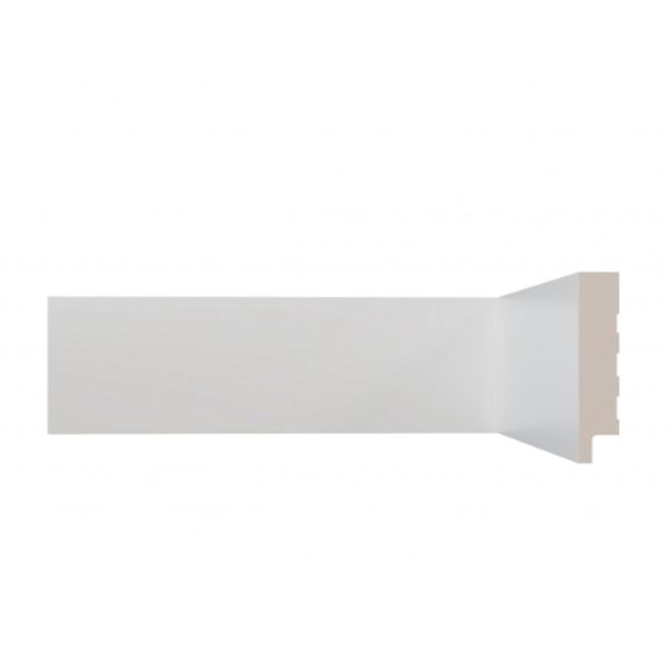 Rodapé Poliestireno Liso Vinil Forte Rodapé Poliestireno Branco Liso 7x1,0x240cm