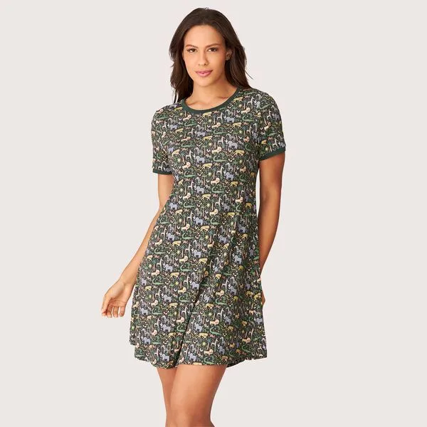 Camisola Viscolycra Liberty Fabrics Made By Pettenati Floresta Floresta - GG