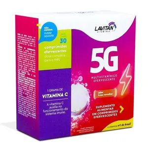 Suplemento Lavitan 5g Frutas Vermelhas 30 Comprimidos Efervescentes