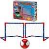 Kit 3 em 1 Futebol 2 Traves Golzinhos com Bola de Espuma Super Heróis Aranha Spider