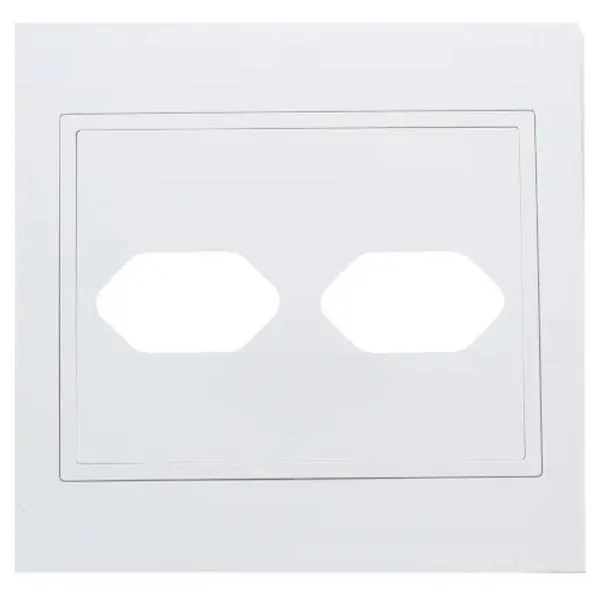 Placa 2 Tomadas 4x4 com Suporte - RVB-1300/58 - RAVENNA