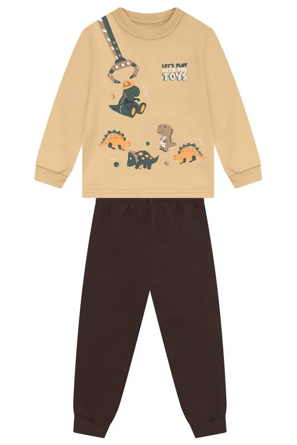 Conjunto infantil menino em moletom Brandili -3