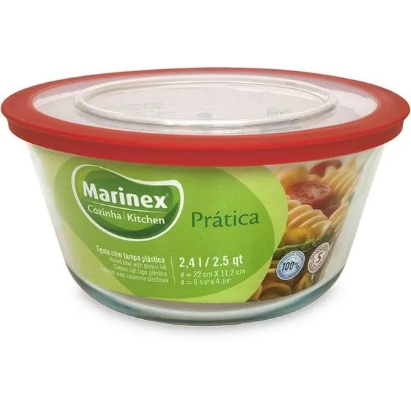 Forma Redonda Grande com Tampa Plástica 2,4L GD16726019N - Nadir