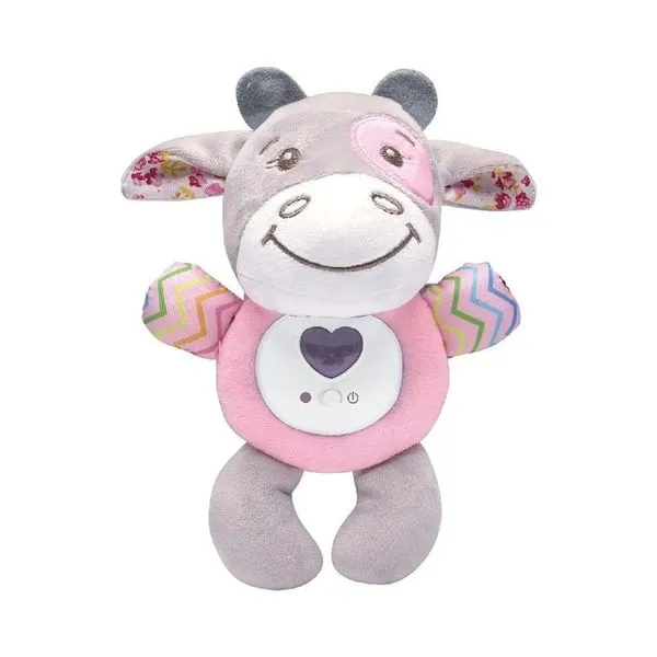 Pelúcia Musical Com Luz - Vaquinha - Benic Baby - 20 Cm - St Import