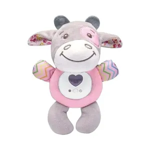 Pelúcia Musical Com Luz - Vaquinha - Benic Baby - 20 Cm - St Import