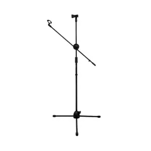 Suporte Boom Duplo para Microfone DSM-01 Altura Regulável e Haste Girafa Articulada Dolphin Suporte Boom Duplo para Microfone DSM-01 com Altura Ajustável e Base Tripé Dolphin
