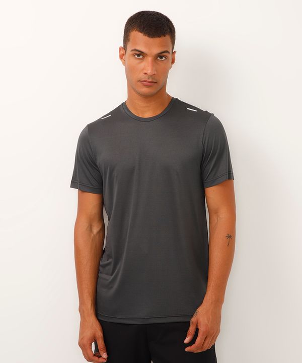 camiseta manga curta esportiva cinza G