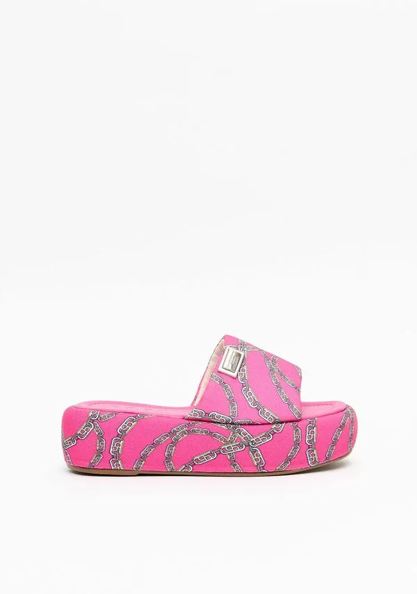Flatform Estampada Tira Única Rosa 39
