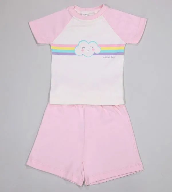Conjunto Pijama Cute Rainbow Rosa - 2668 De 1 a 6 anos Rosa - 3