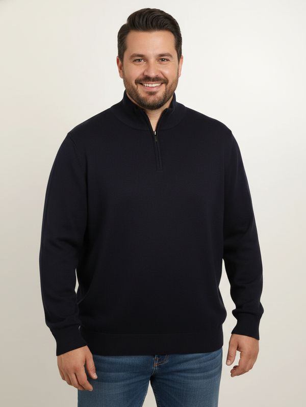Suéter Tricot Plus Size Masculino MARINHO G3
