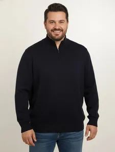 Suéter Tricot Plus Size Masculino MARINHO G3