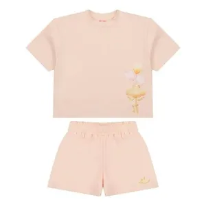Conjunto Curto Lilica Ripilica Blusa e Short Fun Kids Coral 12