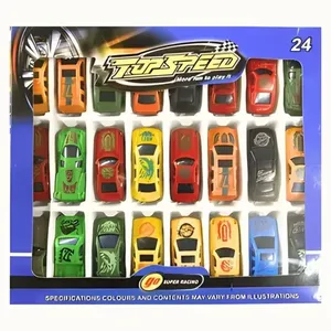 Kit de Carrinhos de Brinquedo BA-01724 com 24 Peças Colecionáveis Cores Sortidas Top Kit de Carrinhos de Brinquedo BA-01724 24 Peças Cores Sortidas Top