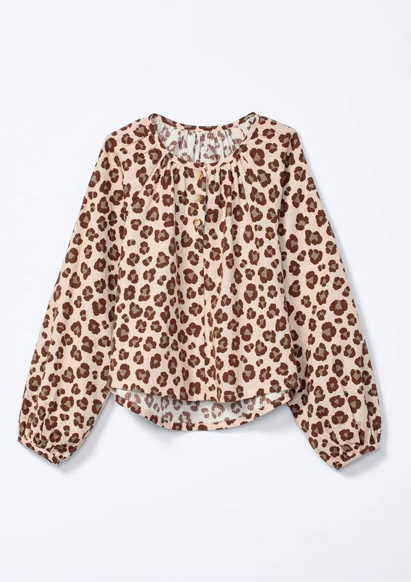 Bata Infantil Menina Texturizada Estampada - Nude 010