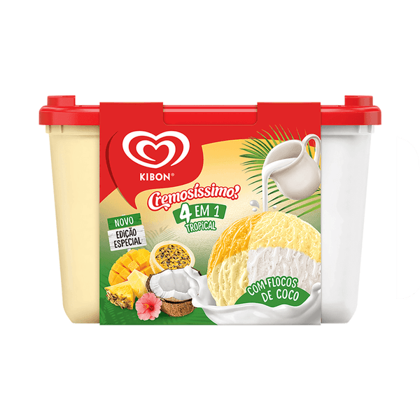 Sorvete Kibon Cremosíssimo 4 em 1 Tropical 2L