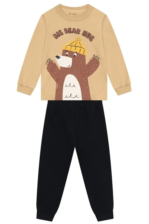 Conjunto infantil menino em moletom Brandili -3