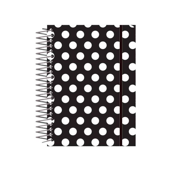 Caderno Universitário Confetti P&B Poá 1 Matéria 96 Folhas