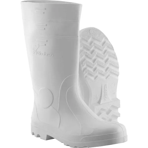 Bota de PVC Cano Longo Branca com Forro BPCL 11 - VULCABRAS 46