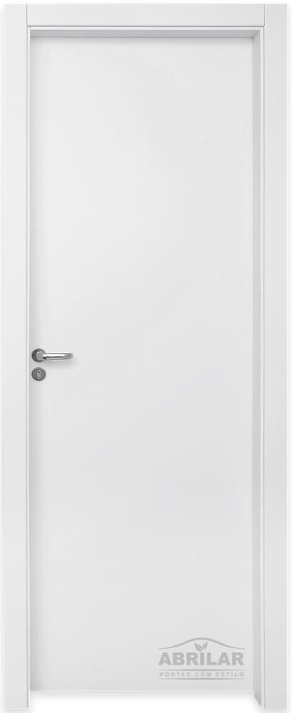 Kit Porta de Madeira Branco com Pintura UV Premium Direita - 210x70