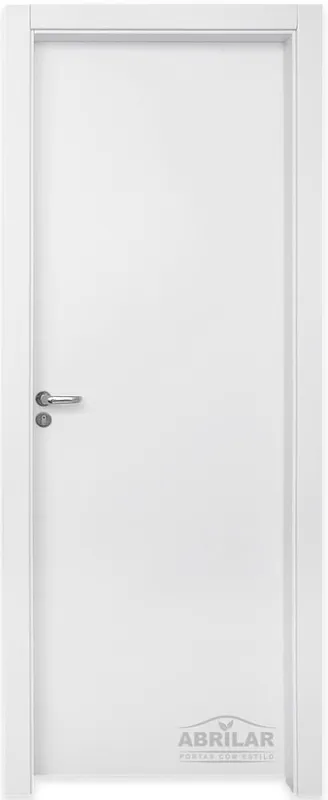 Kit Porta de Madeira Branco com Pintura UV Premium Direita - 210x70