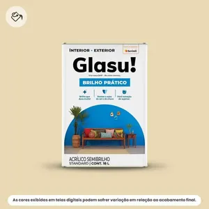 Tinta Acrílica Standard Semibrilho Glasu Suvinil 18L Brilho Prático Marfim (MP)