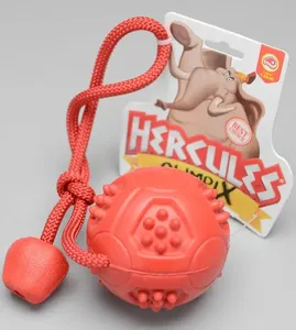Bola Petisco com Corda OlimpiX Hércules Vermelho Vermelho