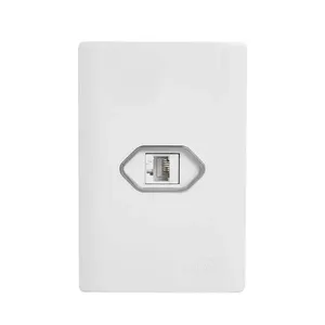 Tomada RJ45 com Placa 4x2 Branca da Linha Novara - 1100/41 - DICOMPEL