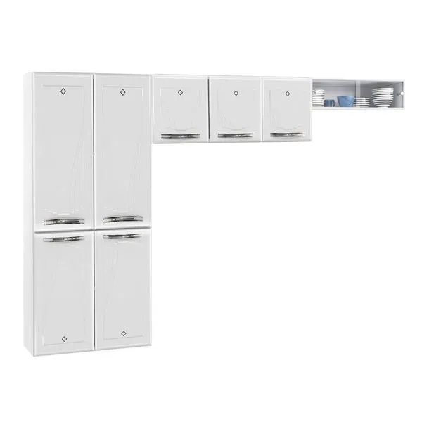 Armário de Cozinha Telasul Cristal Smart 819410 Branco