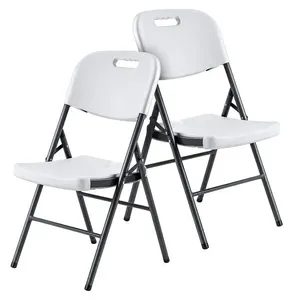 Kit 02 Cadeiras Dobráveis Camping com Estrutura em Aço Loomber Branco